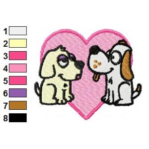 Dogs Babies Embroidery Design